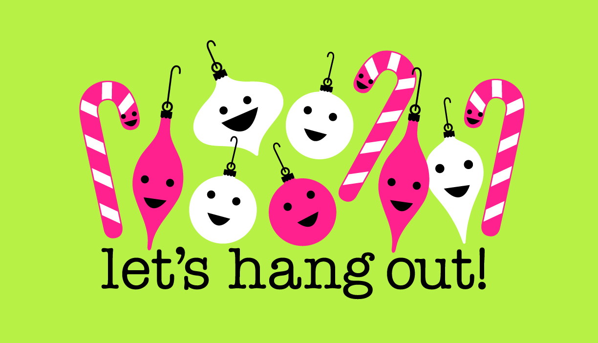 Delta Galil character screenprints: Christmas ornaments