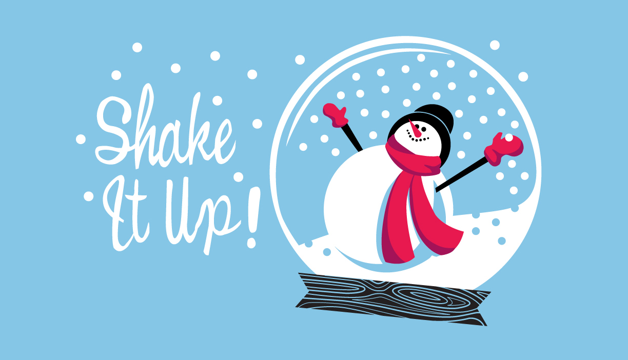 Delta Galil character screenprints: snow globe