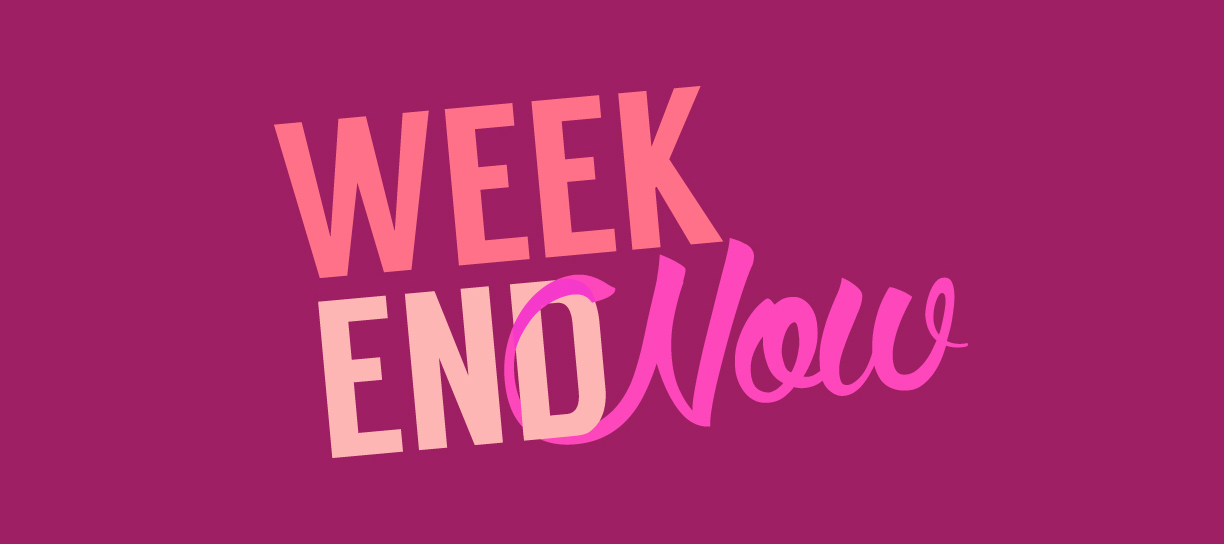 Delta Galil typographic screenprints: weekend now