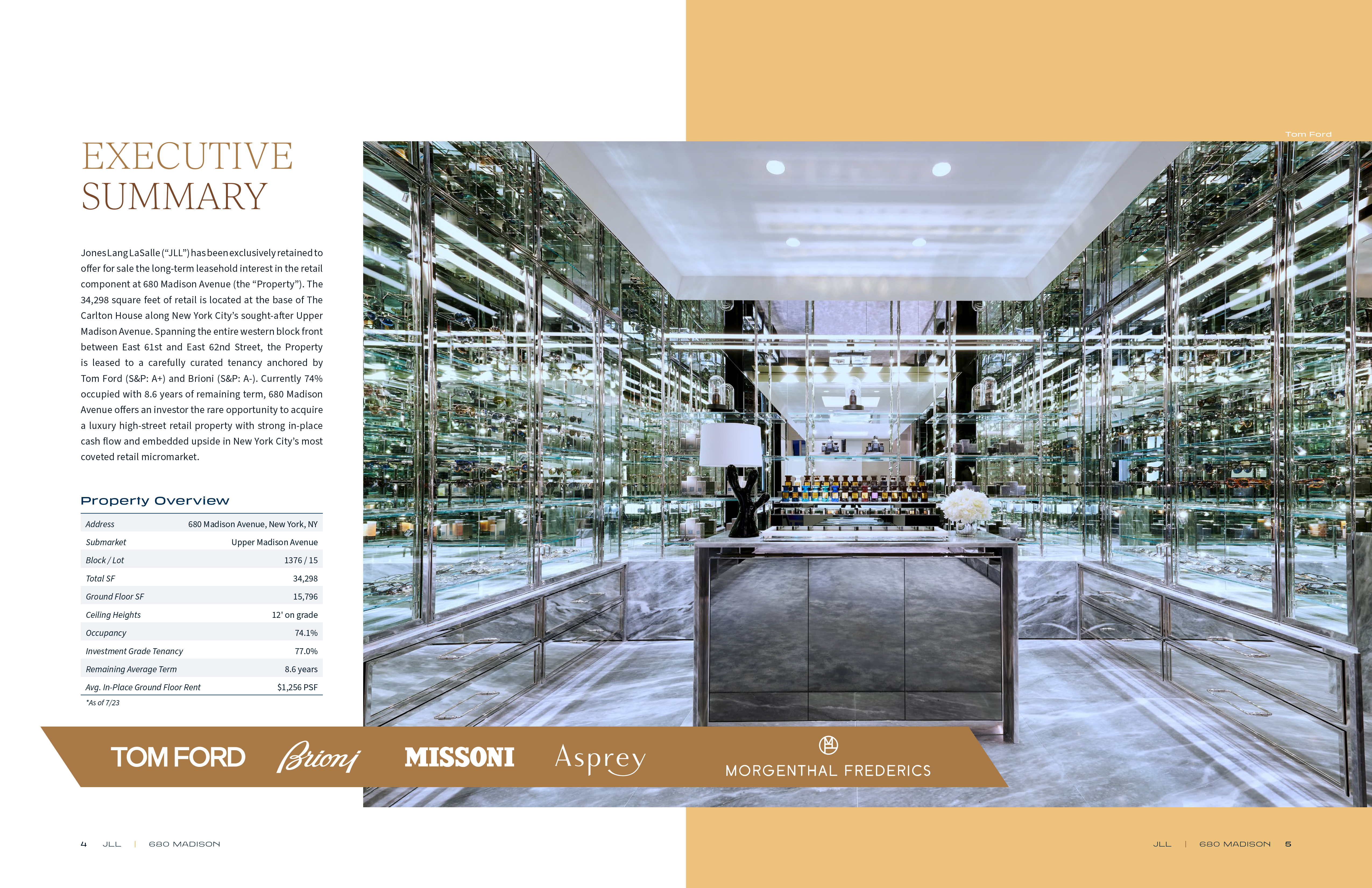 JLL / HFF, 680 Madison Avenue, New York, OM, offering memorandum, select page spread