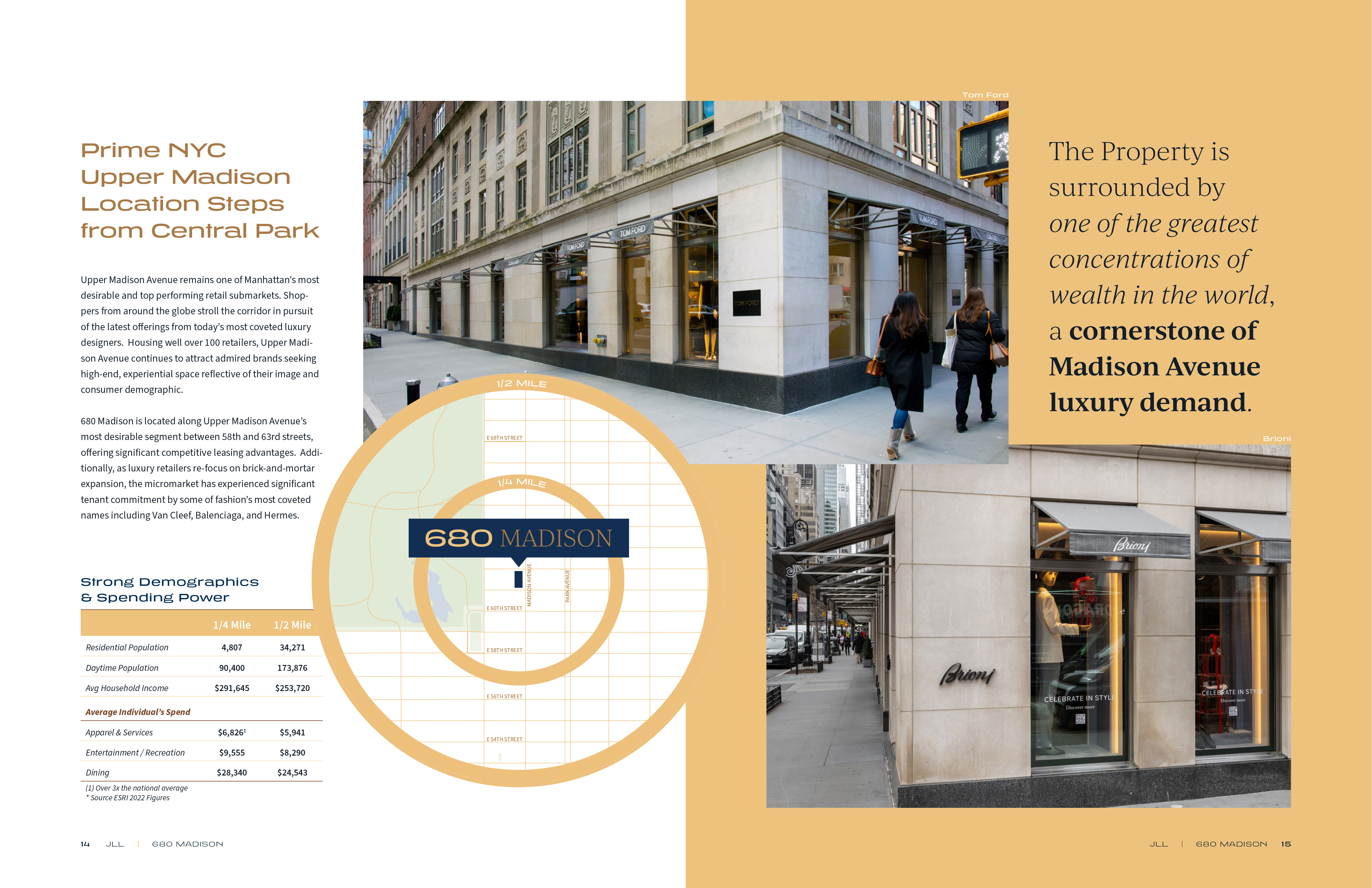 JLL / HFF, 680 Madison Avenue, New York, OM, offering memorandum, select page spread