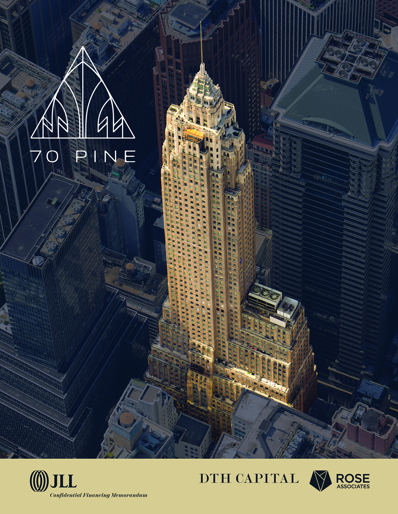 JLL / HFF, 70 Pine Street, NY, OM, offering memorandum, cover