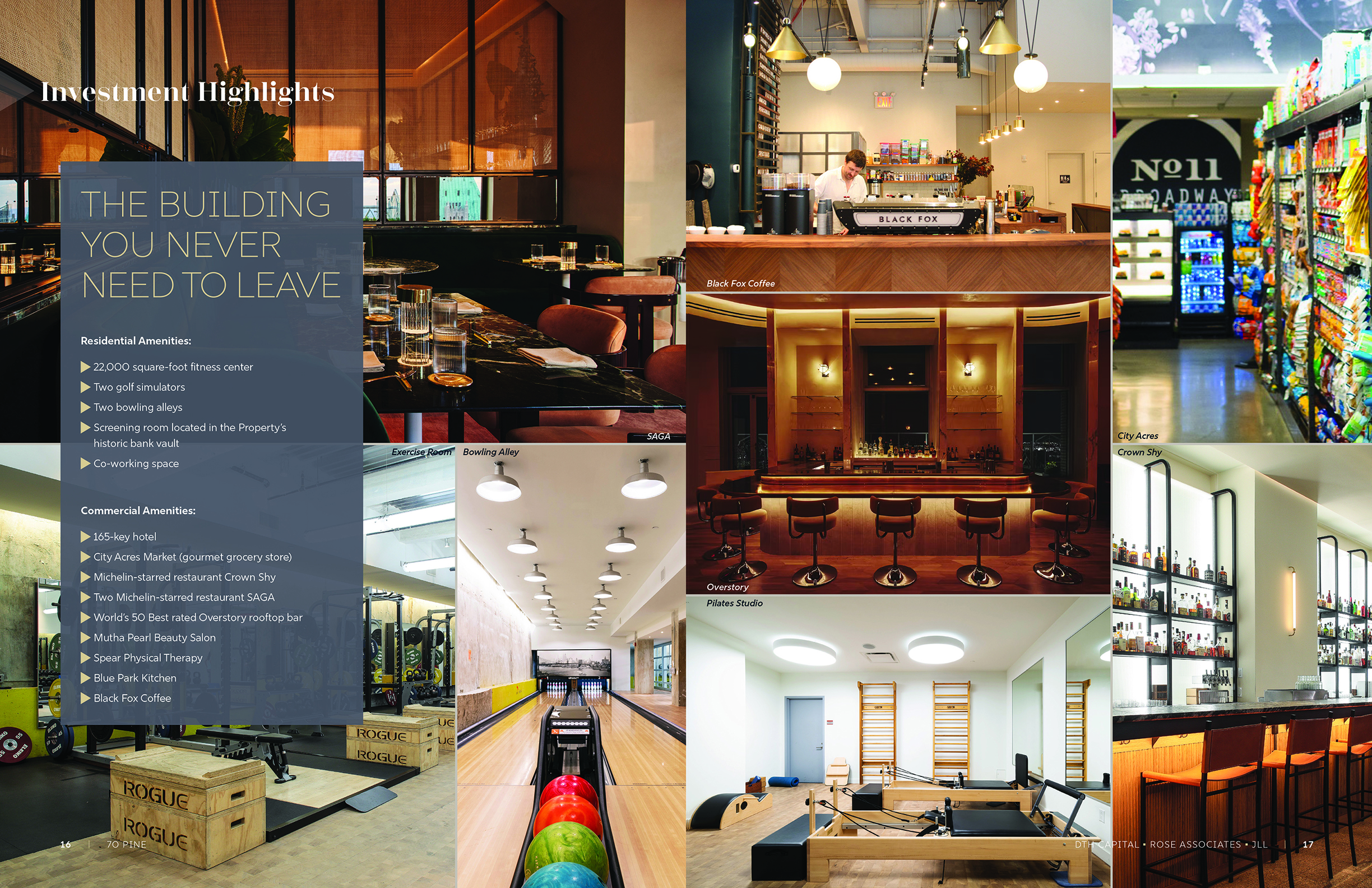 JLL / HFF, 70 Pine Street, NY, OM, offering memorandum, select page spread