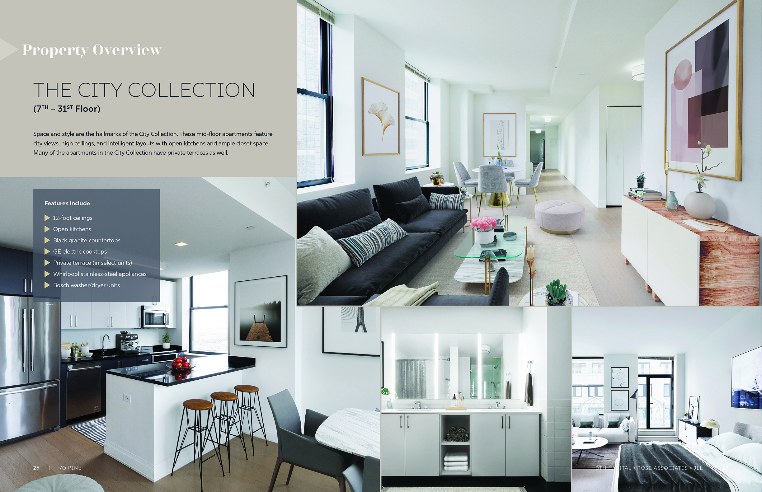 JLL / HFF, 70 Pine Street, NY, OM, offering memorandum, select page spread