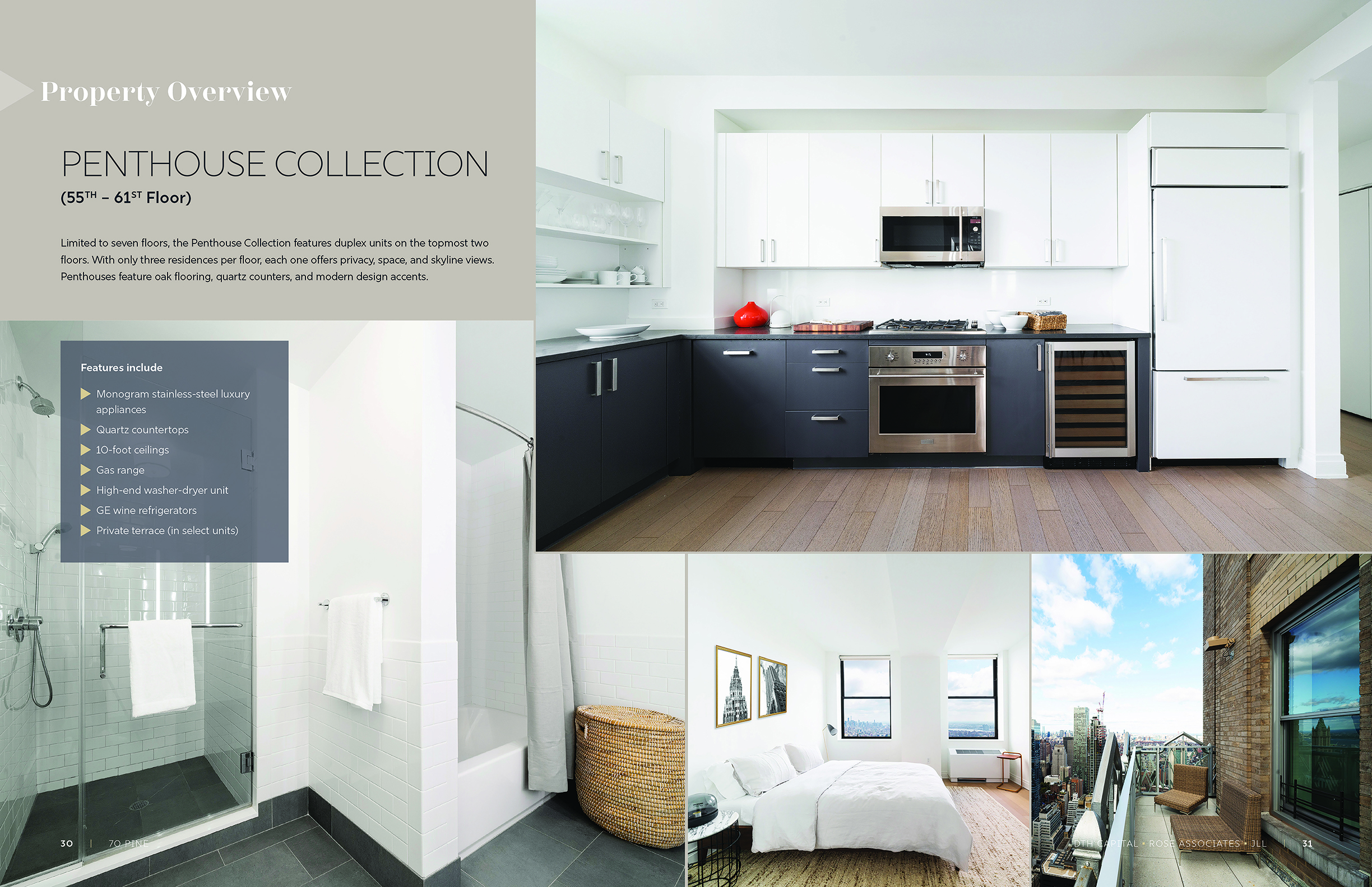 JLL / HFF, 70 Pine Street, NY, OM, offering memorandum, select page spread