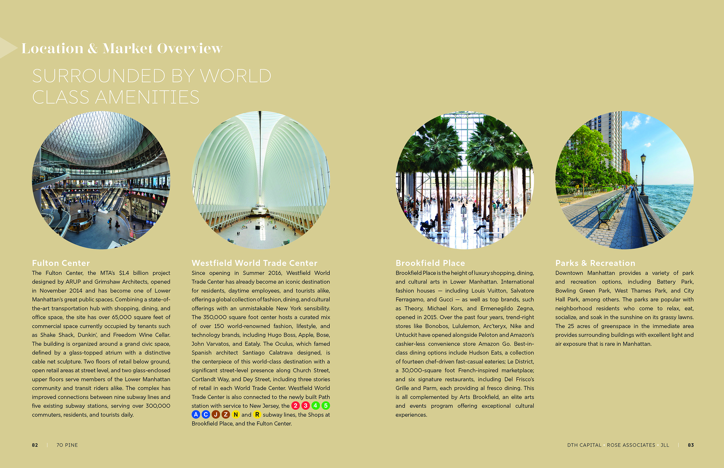 JLL / HFF, 70 Pine Street, NY, OM, offering memorandum, select page spread
