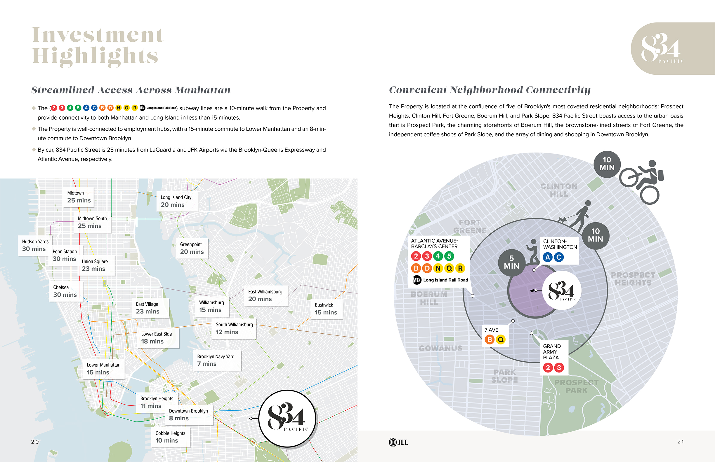 JLL / HFF, 834 Pacific Street, Brooklyn, New York, OM, offering memorandum, select page spread