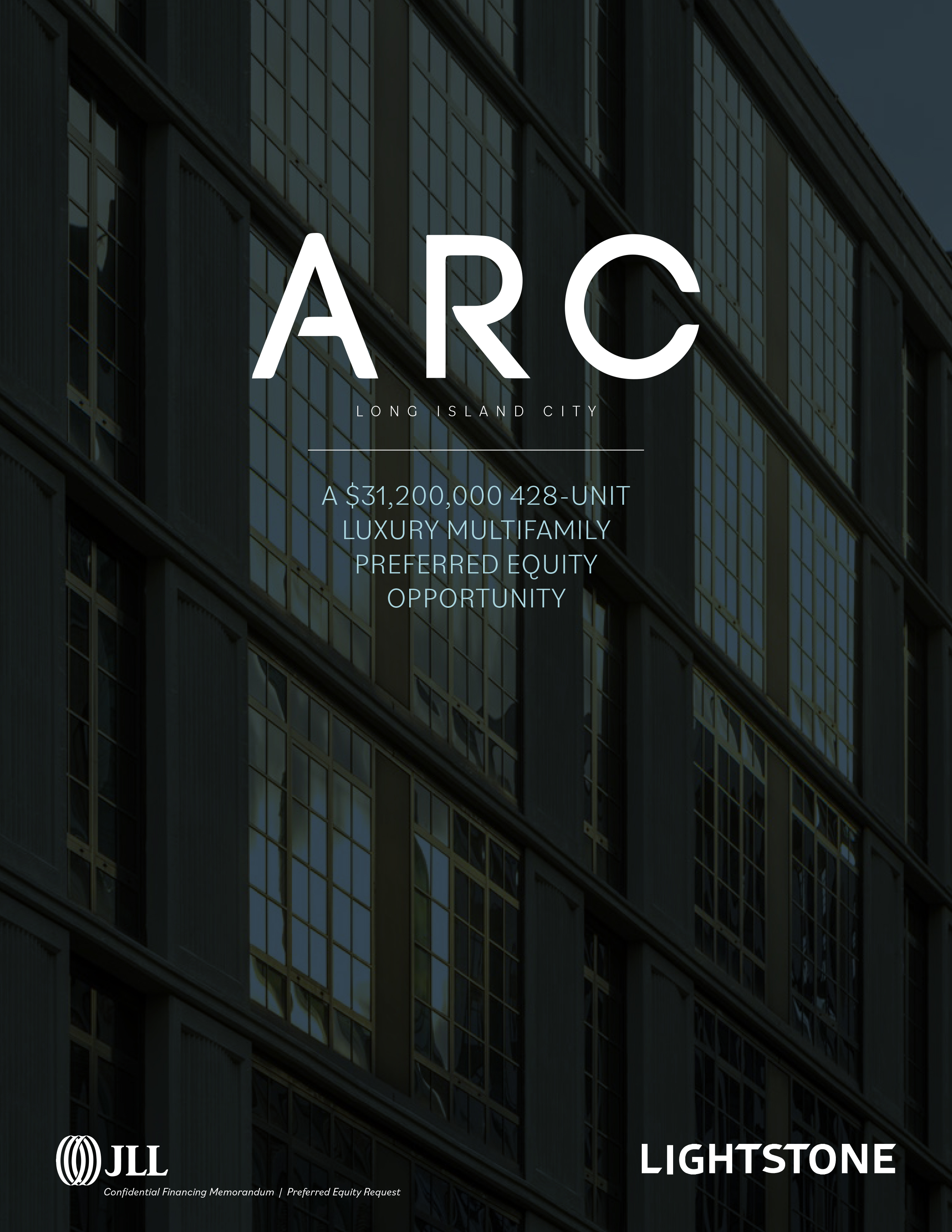 JLL / HFF, ARC LIC, Long Island City, Queens, New York, OM, offering memorandum, cover