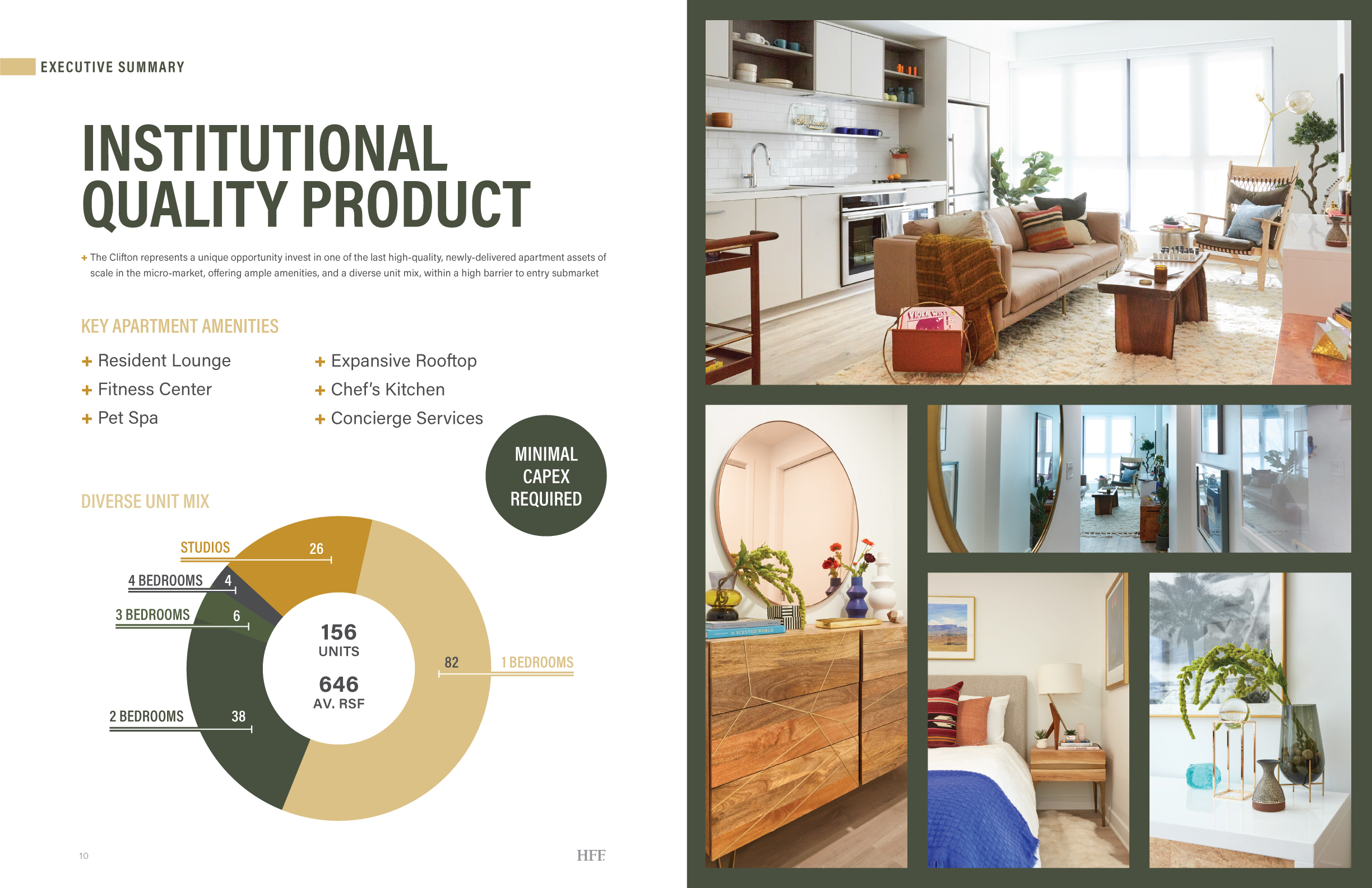 JLL / HFF, The Clifton, Washington DC, OM, offering memorandum, select page spread