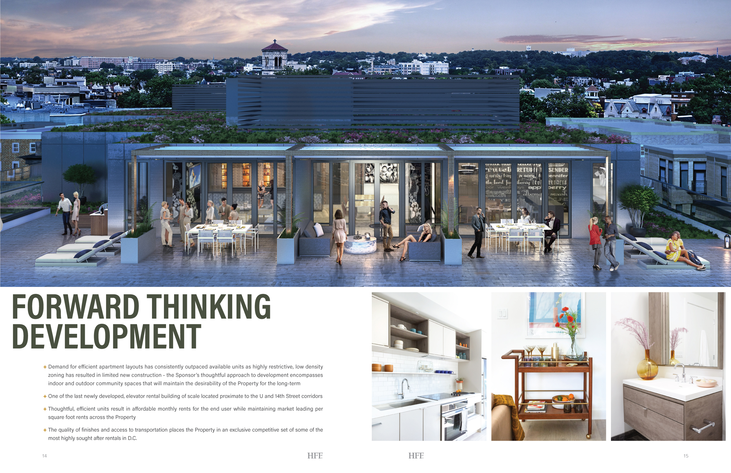 JLL / HFF, The Clifton, Washington DC, OM, offering memorandum, select page spread