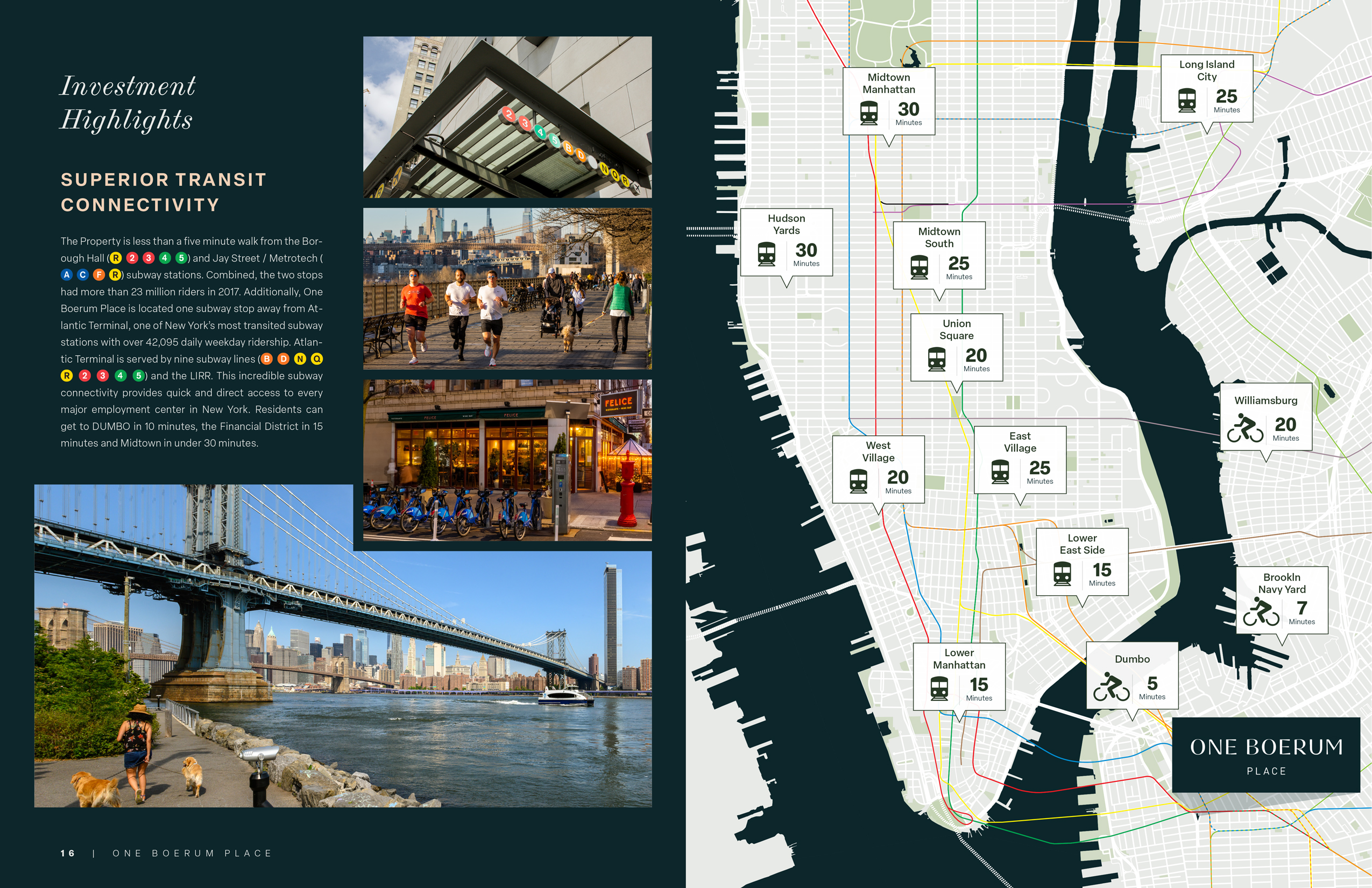 JLL / HFF, One Boerum, OM, Brooklyn, New York, offering memorandum, select page spread