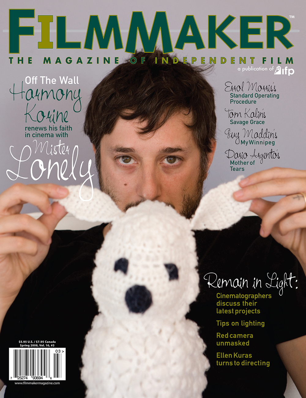 Filmmaker Magazine cover: Spring 2008 - Harmony Korine, Mister Lonely