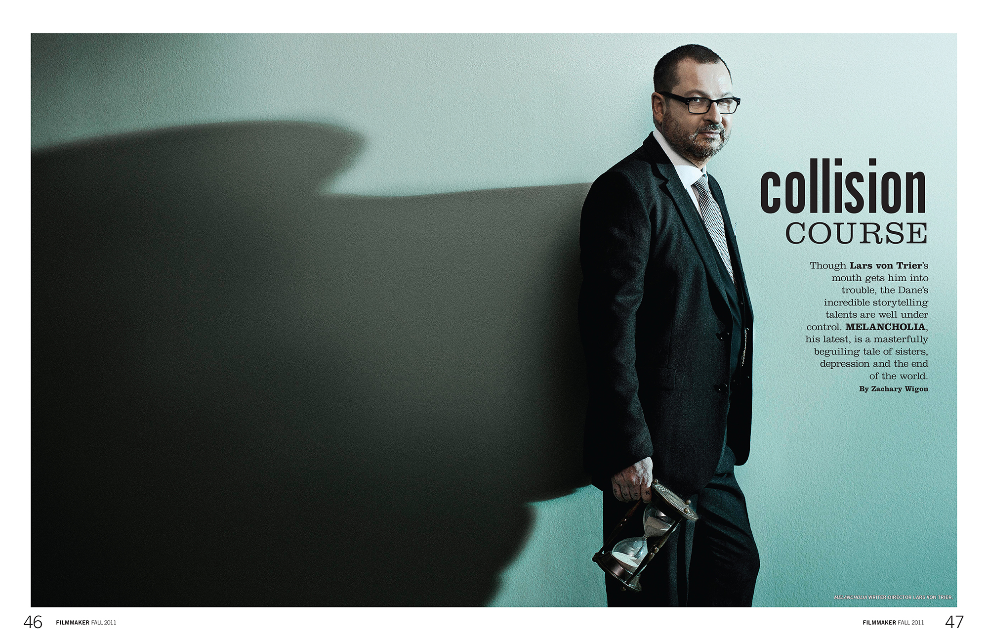 Filmmaker Magazine opening spread: Fall 2011 - Melancholia