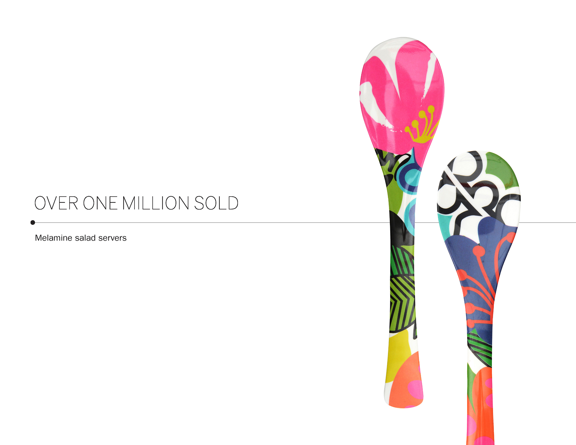 French Bull brand book interior spread: over one million salad servers sold