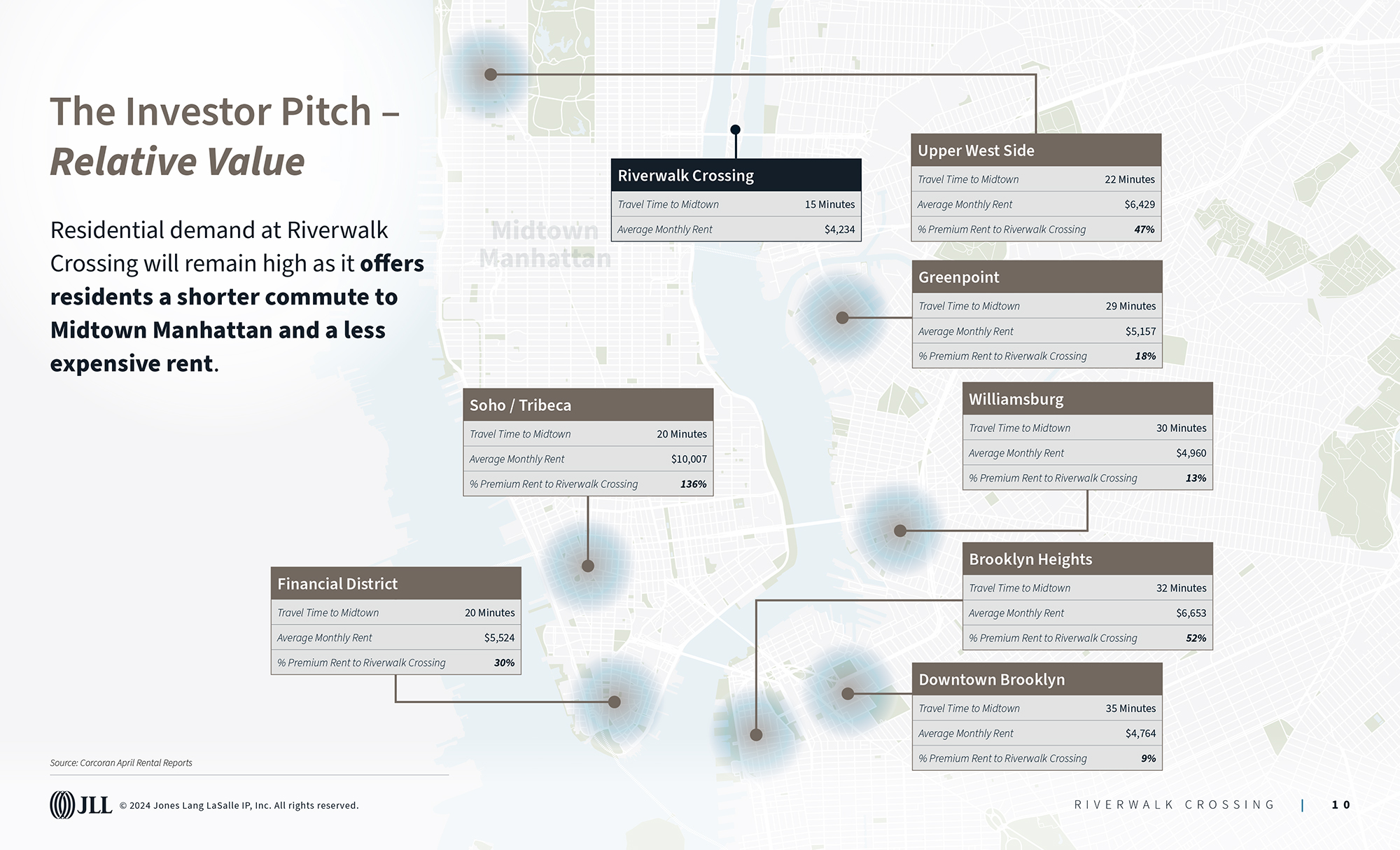 Riverwalk Crossing sales enablement pitch: neighborhood map